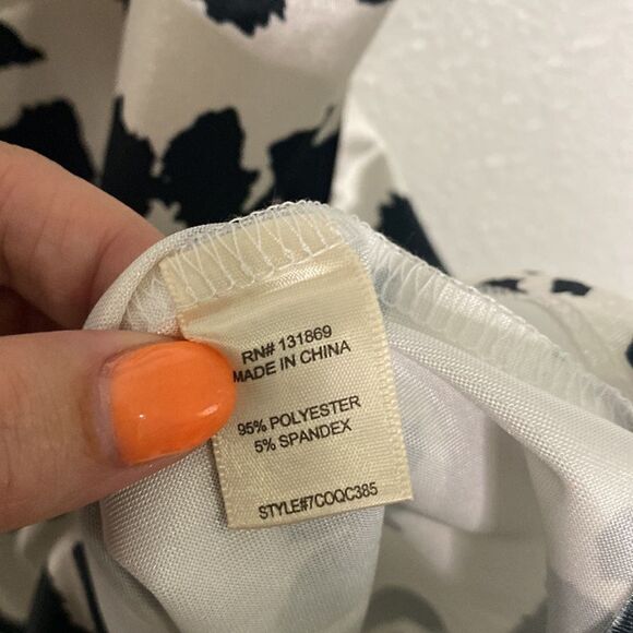 NWT- Thirty/thirty -Satin Cow Mini Dress - Black and cream- Size Large - Picture 9 of 11